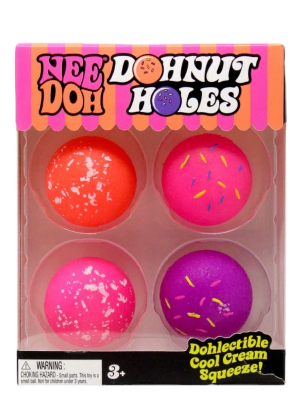 NeeDoh Dohnut Holes Dohlectible Cool Cream Viral Schylling Squeeze Toy - NIB